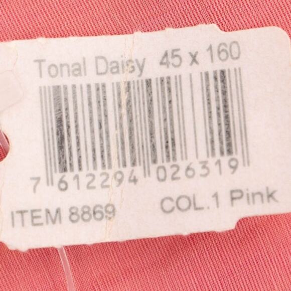 Jill Stuart Pink Tonal Daisy 100% Silk Rectangular Scarf - Picture 6 of 8